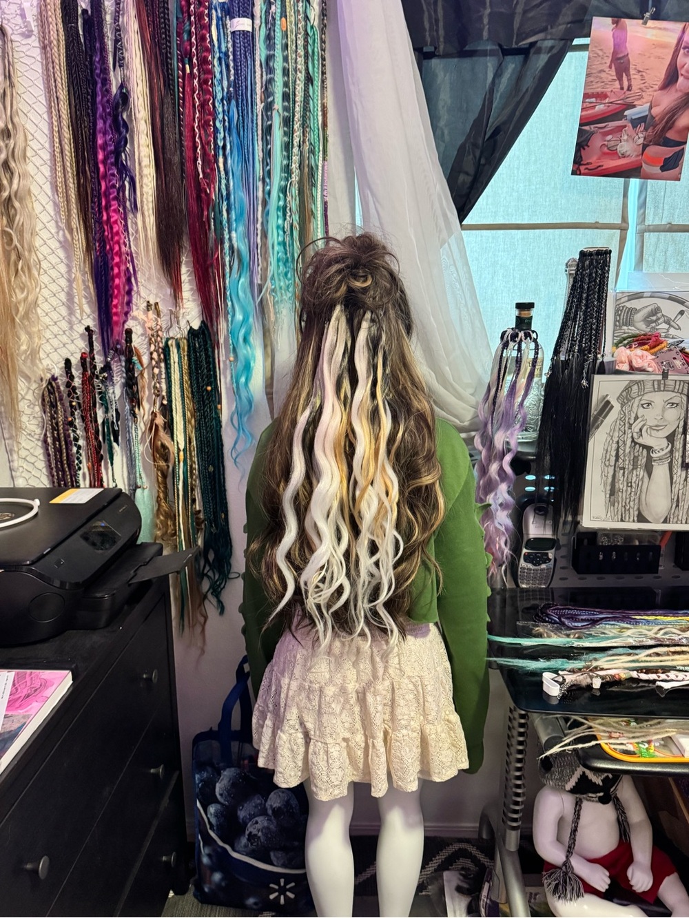 Ombré caramel / ombré grey with pink undertone, gorgeous hair extensions